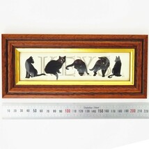 猫グッズ 猫雑貨 猫柄 キーホルダー キーハンガー キーフック イギリス製 ETCHED ELEGANCE 22cm×約9.5cm×厚約1.5cm 1個 未使用箱入保管品_画像2