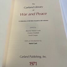 英語『The Garland Library of War and Peace/A Collection of 360 Titles Reprinted in 328 Volumes』1971年 136p戦争と平和　ガーランド_画像3