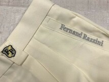 フェルナンドラジーニ FERNAND RAZZINI オールド トラッド スポーツ タック入り スラックスパンツ ボトムス メンズ ポリエステル100% 82 白_画像2