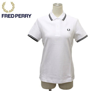 FRED PERRY (フレッドペリー) G3600 TWIN TIPPED FRED PERRY SHIRT ティップライン ポロシャツ レディース FP444 200 WHITExBLACKxBLACK 12