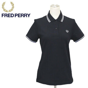 FRED PERRY ( Fred Perry ) G3600 TWIN TIPPED FRED PERRY SHIRT tip line polo-shirt lady's FP444 350 BLACKxWHITExWHITE 12