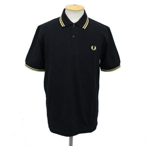 FRED PERRY (フレッドペリー) M12N TWIN TIPPED FP SHIRT (ライン入りポロシャツ) イングランド製 全7色 FP264 Black / Champagne-44