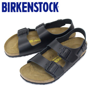 BIRKENSTOCK (ビルケンシュトック) 034191 MILANO (ミラノ) スムースレザー サンダル レギュラー(幅広) ブラック BI061-43-約28.0cm