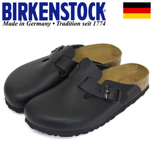 BIRKENSTOCK (ビルケンシュトック) 060193 BOSTON ボストン レザーサンダル ナロー幅 BLACK BI150 38-約24.5cm