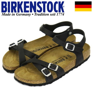 BIRKENSTOCK (ビルケンシュトック) 1021487 KUMBA クンバ レザーサンダル BLACK ナロー幅 BI196 39-約25.0cm