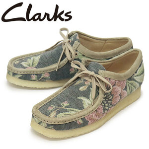 Clarks (クラークス) 26169734 Wallabee ワラビー メンズシューズ Grey Floral CL084 UK8.5-約26.5cm