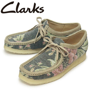 Clarks (クラークス) 26169734 Wallabee ワラビー メンズシューズ Grey Floral CL084 UK9.5-約27.5cm