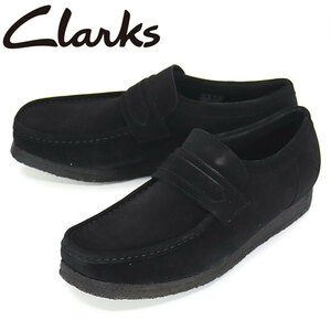 Clarks (クラークス) 26172503 Wallabee Loafer ワラビーローファー メンズ シューズ Black Suede CL082 UK7.5-約25.5cm