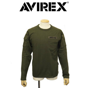 AVIREX (アヴィレックス) 1930005 L/S FATIGUE TEE ロングスリーブ ファティーグ Tシャツ 310(75)OLIVE M