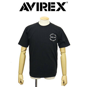 AVIREX (アヴィレックス) 2129010 S/S VARSITY LOGO TEE 2.0 ショートスリーブ ロゴTシャツ 10(09)BLACK M