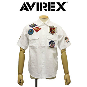 AVIREX (アヴィレックス) 3123020 TOPGUN S/S SHIRT トップガン ショートスリーブ シャツ 30(01)WHITE XL