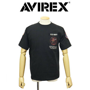 AVIREX (アヴィレックス) 3134046 SQ PSTCH S/S TEE DUST DEVILS ショートスリーブ パッチ Tシャツ ダストデビル 10(09)BLACK XXL