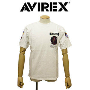 AVIREX (アヴィレックス) 3134046 SQ PSTCH S/S TEE DUST DEVILS ショートスリーブ パッチ Tシャツ ダストデビル 30(01)WHITE M