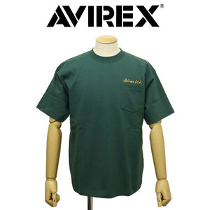 AVIREX (アヴィレックス) 3134091 SOUVENIR S/S POKET TEE スーベニア ショートスリーブ ポケット Tシャツ 140(74)GREEN XXL