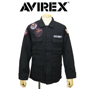 AVIREX (アヴィレックス) 3155001 COTTON RIP STOP BDU JKT VX-31 コットン リップストップ ジャケット 10(09)BLACK XL