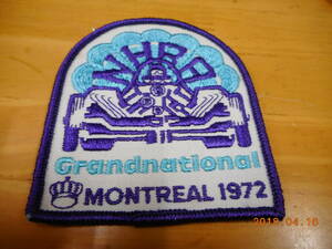 NHRA ワッペン GRAND NATIONALS MONTREAL1972 全米ホットロッド協会 