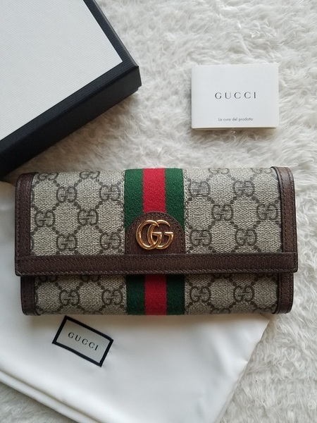 新品 GUCCI グッチ OPHIDIA オフィディア コンチネンタル 長財布 Beige/Ebony 523153 96IWG 8745