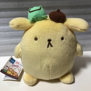 ポムポムプリン ぬいぐるみ ミント　かえる　カエル　蛙　おともだちとうきうき　サンリオ 非売品　全長約19㎝