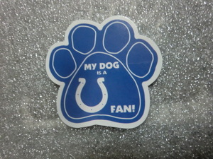 NFL Indy hole Police korutsuMy DOG IS A FAN! sticker waterproof seal 
