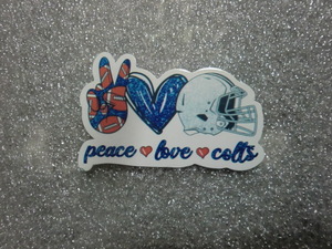 NFL インディアナポリス コルツ peace love colts ステッカー 防水シール