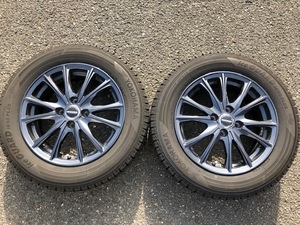 WARENガンメタ社外アルミ +45 4H100 185/65R15バリ山スタッドレスヨコハマアイスガード IG50 PLUS 2020年製 フリードデミオフィールダー bB