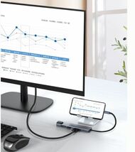 送料無料　８in1 USB C ハブ　HDMI　LAN　PD　４K　Type-C　マルチポート　アダプター　RJ45　ドッキングステーション　TF　SD　USB3.0_画像8