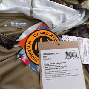 Simms Solarflex Hoody シムス 長袖 ソーラーフレックス  フーディー シャツ Riparian Camo US:M JP:L の画像4