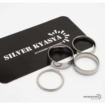 シルバーリング シンプルリング ステンレスリング 銀色 指輪 甲丸リング 金属アレルギー対応 (4mm幅、24号)_画像9