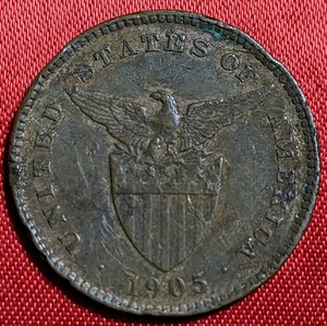 アメリカ領フィリピン　1センタボ青銅貨　1905年 　 玉ちゃんNo.1985