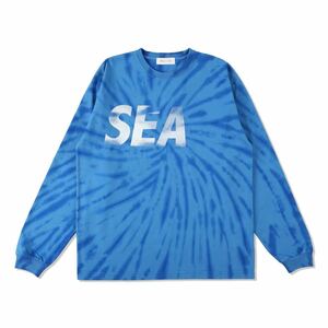 【新品未使用】 23SS 新品 WIND AND SEA ウィンダンシー TIE DYE L/S TEE ロンtee Tシャツ カットソー 長袖 タイダイ柄 BLUE S ブルー 青色