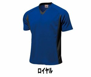 1199円 新品 サッカー フットサル 半袖 T シャツ 青 ロイヤル Mサイズ 子供 大人 男性 女性 wundou ウンドウ 1910