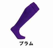 １円 新品 サッカー フットサル 靴下 ソックス 紫 プラム 28～30cm 子供 大人 男性 女性 wundou ウンドウ 10_画像1