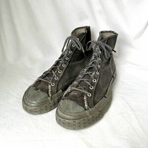 40s 50s VINTAGE is ikatto shoes US9.5 27.5cm. black charcoal black sneakers BORO Converse 60s 70s Old Vintage 