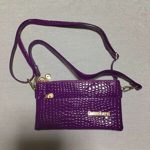  Mini shoulder bag purple lady's 2way vinyl water wet o cape -ru sea summer sea water .