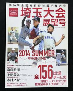 第96回全国高校野球選手権 埼玉大会展望号 斉藤雅樹 小島和哉 週刊ベースボール別冊 2014年