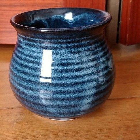 花瓶　会津流紋焼　壺　工芸品