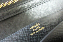 ≪ 新品 ≫ HERMES　エルメス　ベアンスフレ エプソン 黒 ゴールド金具 B刻印 HERMES Bearn Souffle Epson　Black Gold Backle_画像5