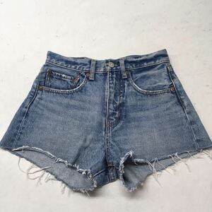  free shipping *MOUSSY Moussy * Denim short pants show bread * size 0 #50403sjj20