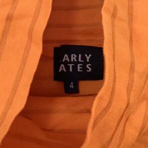 PEARLYGATES パーリーゲイツ ボーダー柄 ハイネック 長袖カットソー 長袖Tシャツ ゴルフウェア オレンジ 古着の画像3