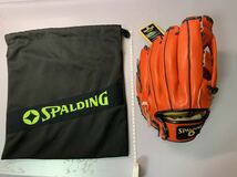 SPALDING spg-30-15 野球pro caliber model プロキャリバーモデル石嶺和彦サイン入りグローブ　他、松坂大輔・新庄などサインボールセット_画像3