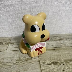 ペコちゃんと仲良し　ドッグ　DOG　貯金箱　デットストック品　　非売品　不二家