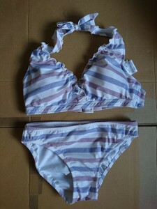  border pattern bikini ( secondhand goods ) M size klieito fashion made short pants attaching 