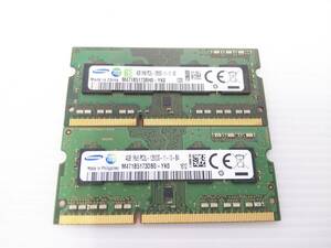 動作保証 SAMSUNG DDR3 SO-DIMM PC3L-12800S 8GB (4GB×2枚セット) M471B5173BH0-YK0 ノートパソコン用メモリ 0428MM5 〒 送料 ￥360