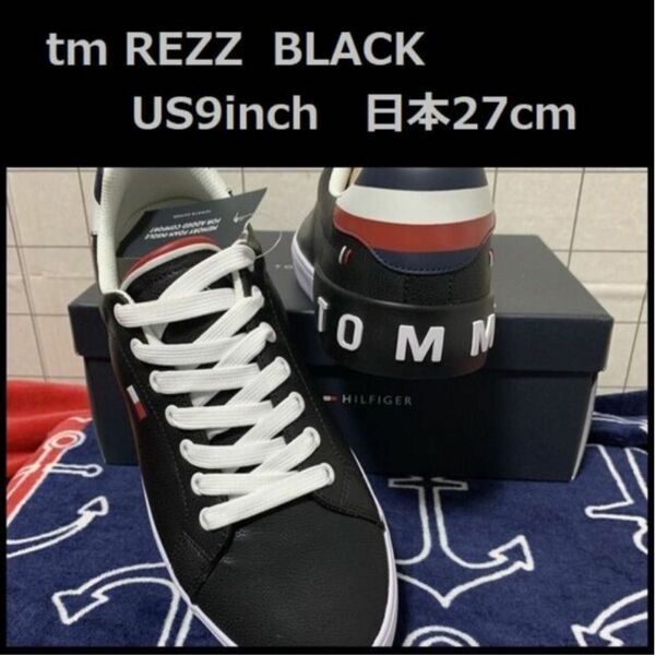 サイドラインスニーカー [tm REZZ] BLACK 9inch 日本27cm