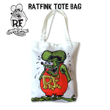 ラットフィンク トートバッグ RATFINK メンズ レディース かばん totebag ホワイト_画像1