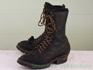 U159*USA made [HATHORN] Vintage roga- boots ( Work boots ) wise small . handsome is good taste tea Brown men's 9.5D 27.5cm