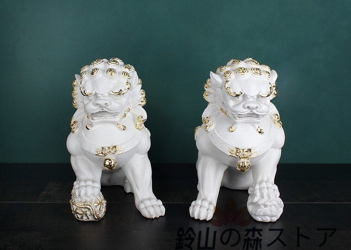 Oriental Sculpture Lion Statue Set Animal Tabletop Sculpture Statue Ornament Figurine Object Interior Lucky Item Resin Handmade, Interior accessories, ornament, Western style