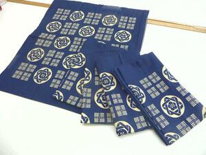 * new goods unused .... cover zabuton cover 5 sheets set .. stamp 55×59cm print pattern blue blue color .. cover cotton 100% made in Japan 