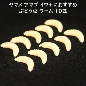 ソフトルアー ワーム ぶどう虫 どんぐり虫 10匹セット 渓流釣り ヤマメ イワナ アマゴ ニジマス サクラマス サツキマス 釣り具