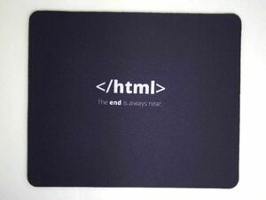 htmlタグ マウスパッド ブラック プログラマー向け 未使用